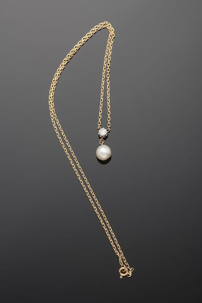Pendentif en or deux tons 18K 750‰, paré...