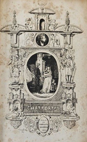 VIGNY (Cte A.de). Chatterton. Paris, Souverain,...