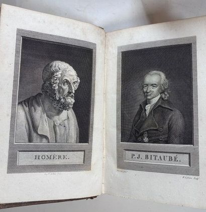 HOMERE. L'Iliade et l'Odyssée avec des remarques...