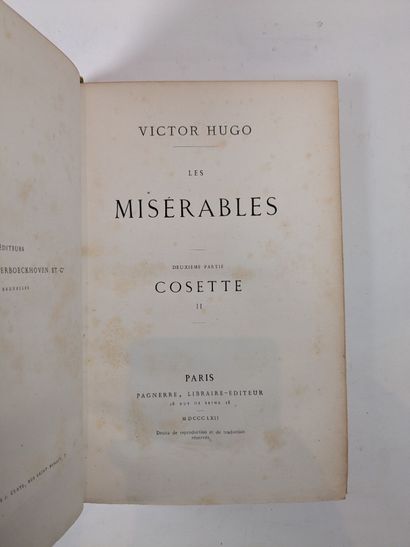 HUGO (V.). Les misérables. Paris, Pagnerre,...