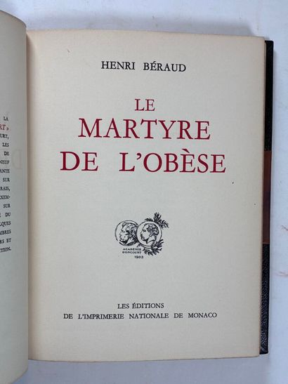 BERAUD (H.). Le vitriol de lune. Portrait...