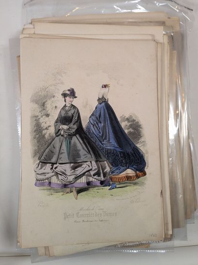 GRAVURES DE MODE de 1828 à 1878. Modes de...