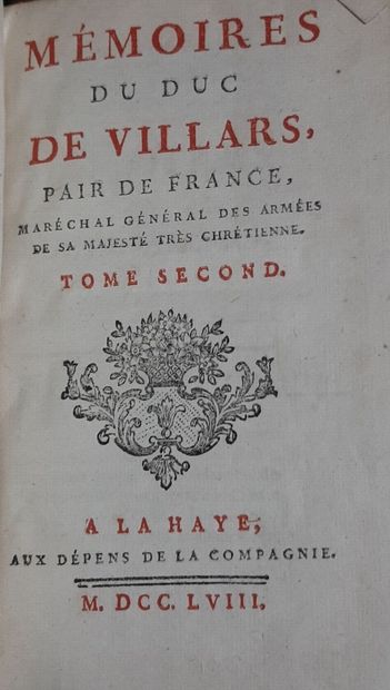 FORBIN. Mémoires. Amsterdam, Girardi, 1730....