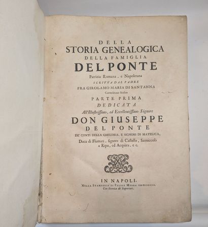 FAMILLE DEL PONTE .- Della storia genealogica...