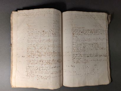 TERRIER, AUBE. 2 registres manuscrits, 1608-1614...