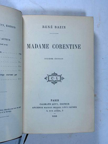 BAZIN (R.). Les Oberlé. Madame Corentine....
