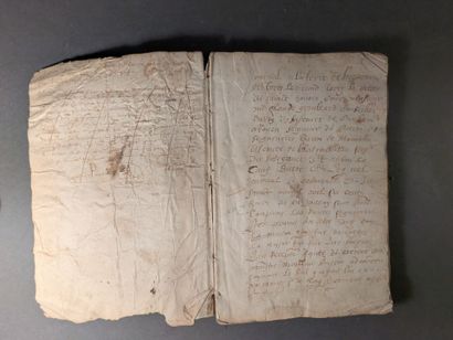 TERRIER, AUBE. 2 registres manuscrits, 1608-1614...