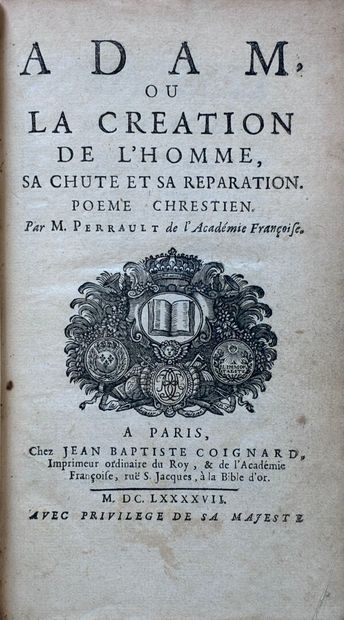 PERRAULT (Ch.). Adam ou la création de l'homme....
