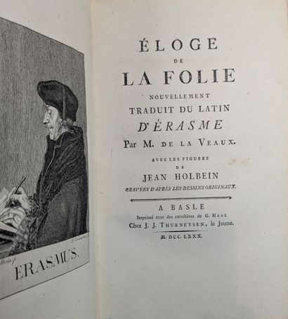 ERASME. Eloge de la folie avec les figures...