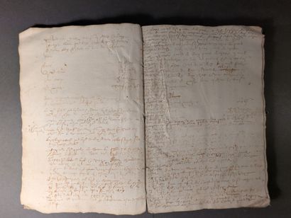 TERRIER, AUBE. 2 registres manuscrits, 1608-1614...