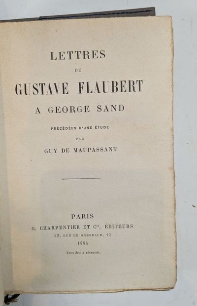 FLAUBERT (G.). Madame Bovary. Paris, Lemerre,...
