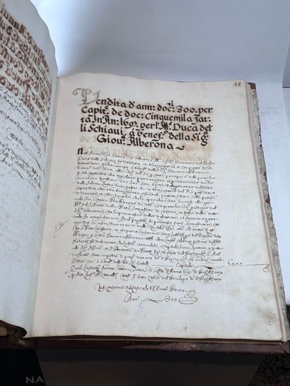 MANUSCRIT ITALIEN de la fin du XVIIe et début...