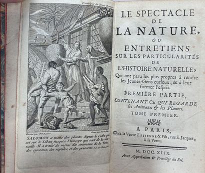 PLUCHE. Le spectacle de la Nature. Paris,...