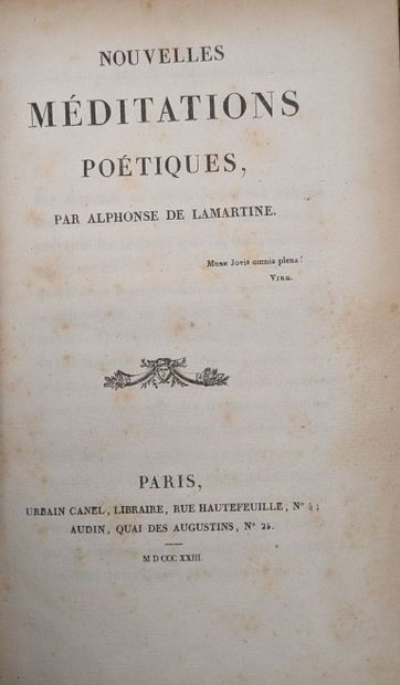 LAMARTINE (Alph. de). OEuvres. Paris, Gosselin,...