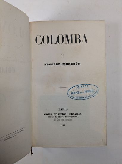 MERIMEE (Pr.). Colomba. Paris, Magen et Comon,...