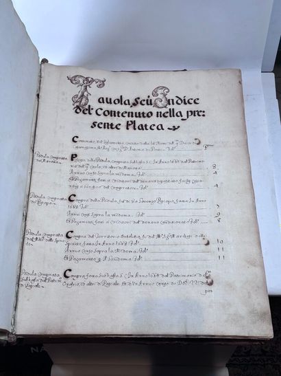 MANUSCRIT ITALIEN de la fin du XVIIe et début...