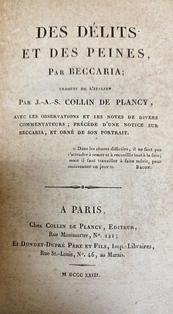 SENANCOUR (P. de). De l'amour. Paris, Capelle...