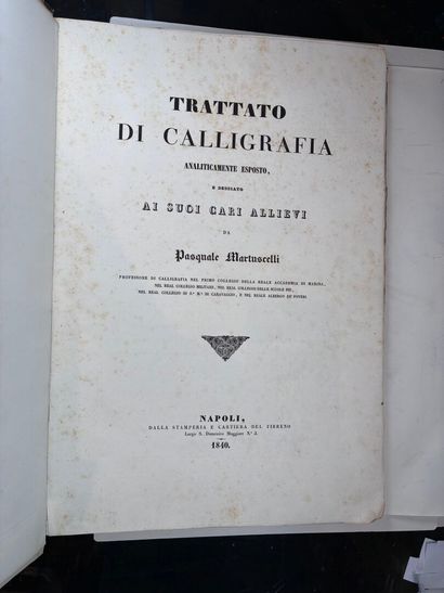 MARTUSCELLI 'P.). Trattato di calligrafia....