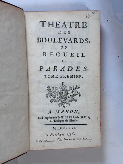 COLLECTIF. Théâtre des boulevards ou recueil...