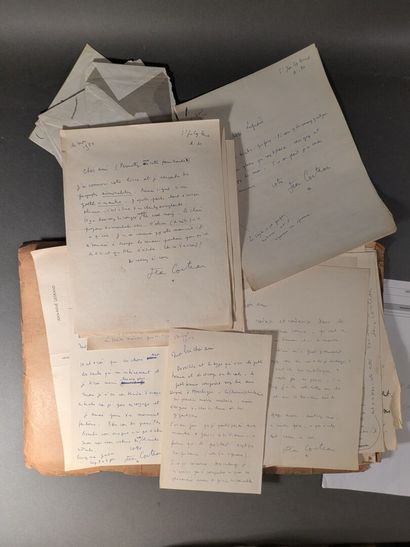 Jean COCTEAU. 24 L.A.S. et un MANUSCRIT autographe...