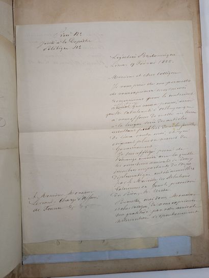 MANUSCRIT DU XIXe siècle.- FRANCE et VENEZUELA.-...