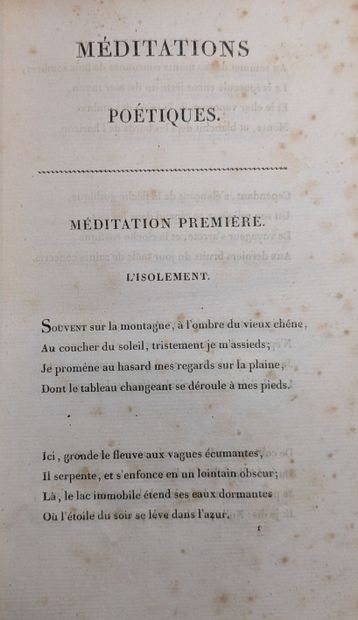 LAMARTINE (Alph. de). OEuvres. Paris, Gosselin,...