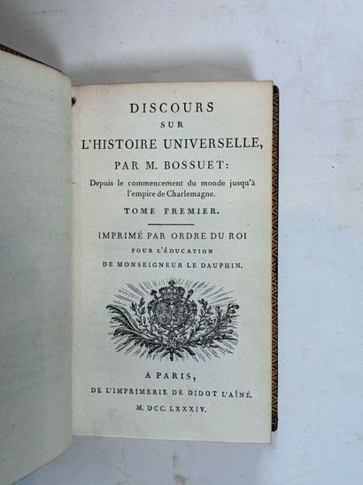 BOSSUET. Discours sur l'histoire universelle....