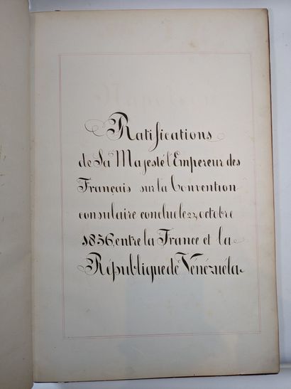 MANUSCRIT DU XIXe siècle.- FRANCE et VENEZUELA.-...