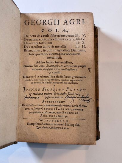 AGRICOLA (G.). Agricolae de ortu & causis...