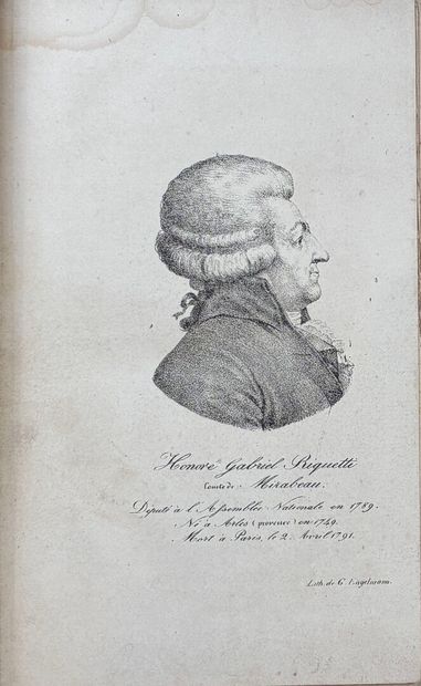 MIRABEAU.- Recueil rassemblant les oeuvres...