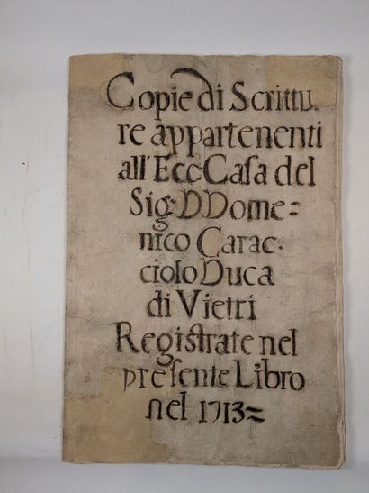 MANUSCRIT ITALIEN du XVIIIe siècle.- FAMILLE...