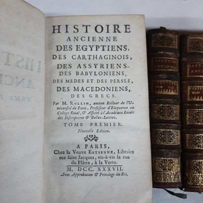 ROLLIN. Histoire ancienne des égyptiens,...