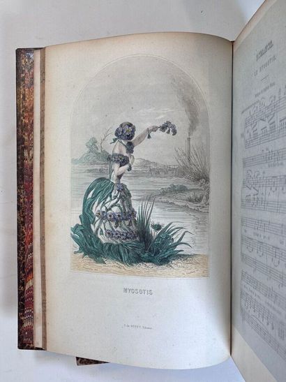 GRANDVILLE (J.J.). Les fleurs animées. Paris,...