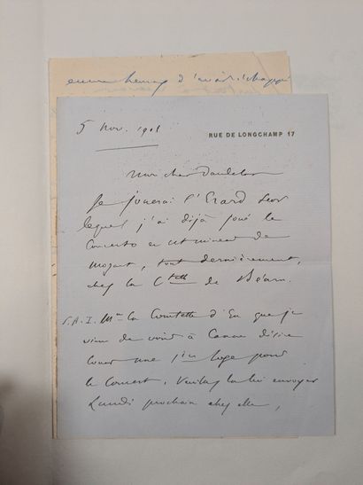 SAINT SAENS (C.). Compositeur français (1835-1921)....