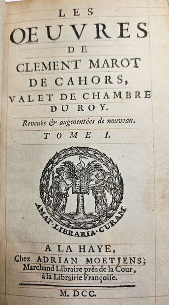 MAROT. Les OEuvres. La Haye, Moetjens, 1700....