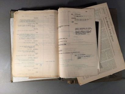 WELLES Orson.
Tapuscrit avec annotations...