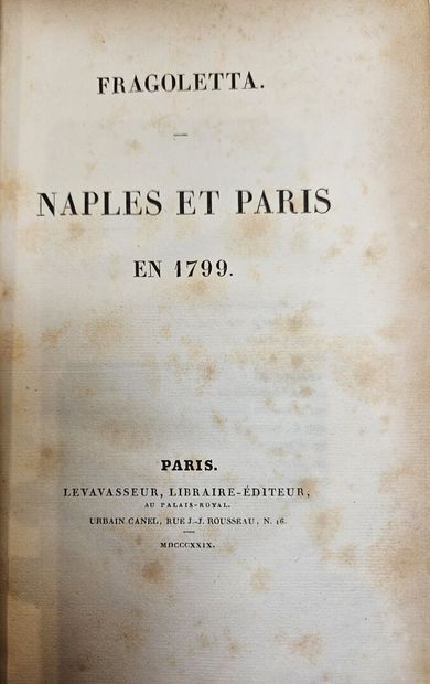 VIGNY (A.de). Cinq mars. Paris, Urbain Canel,...