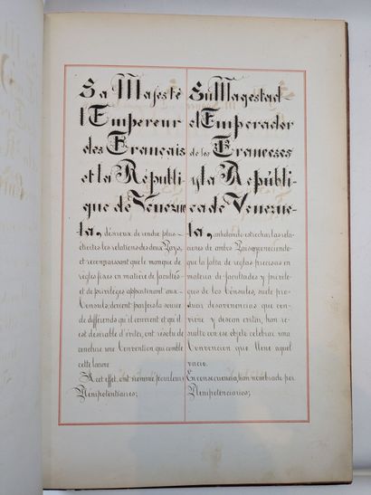 MANUSCRIT DU XIXe siècle.- FRANCE et VENEZUELA.-...
