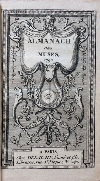 ALMANACH DES MUSES. Paris, Delalain, 1781,...