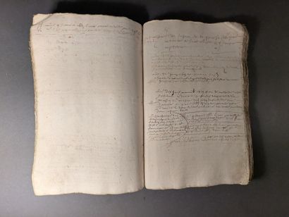 TERRIER, AUBE. 2 registres manuscrits, 1608-1614...