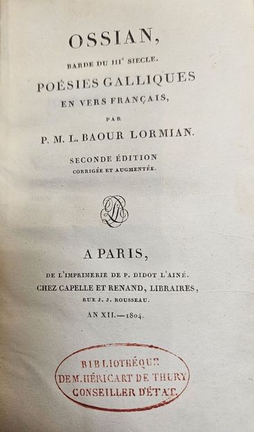 SENANCOUR (P. de). De l'amour. Paris, Capelle...