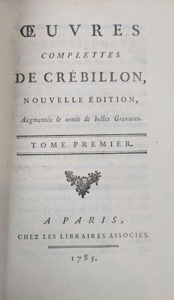 CREBILLON. OEuvres. Paris, Libraires associés,...