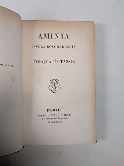 LE TASSE. Aminta . Paris, Nepveu, 1813. In-...