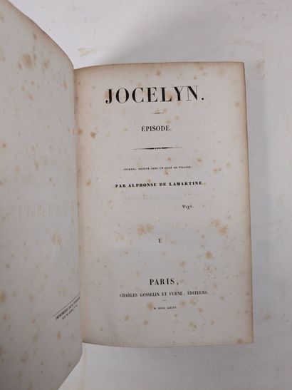 LAMARTINE (Alph. de). OEuvres. Paris, Gosselin,...