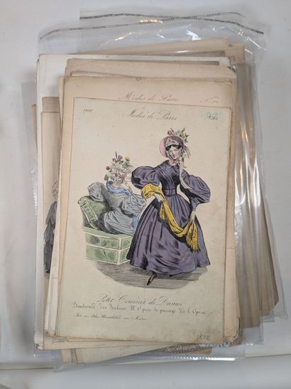 GRAVURES DE MODE de 1828 à 1878. Modes de...