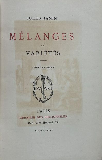 JANIN (J.). Mélanges et variétés. Paris,...