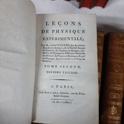 NOLLET. Leçons de physique expérimentale....