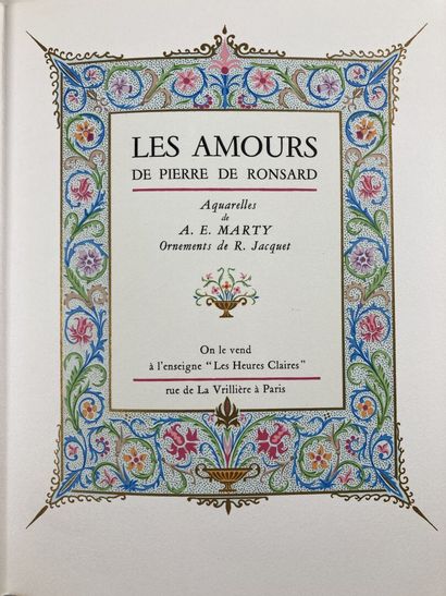 MARTY-RONSARD
Les Amours: Sonnets pour Hélène...