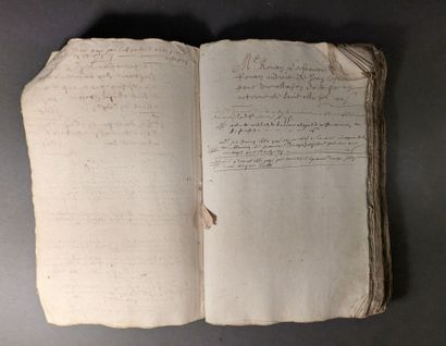 TERRIER, AUBE. 2 registres manuscrits, 1608-1614...