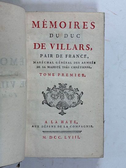 FORBIN. Mémoires. Amsterdam, Girardi, 1730....